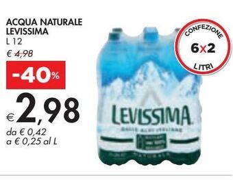 Bennet Acqua naturale levissima offerta