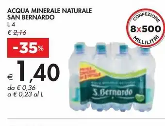 Bennet Acqua minerale naturale san bernardo offerta