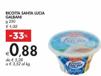Bennet Ricotta santa lucia galbani offerta