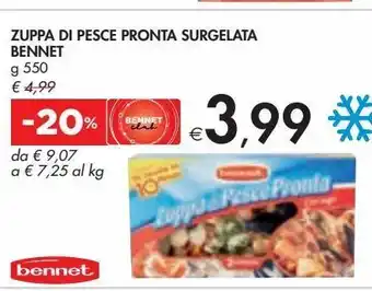 Bennet Zuppa di pesce pronta surgelata bennet offerta