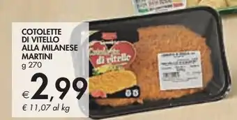 Bennet Cotolette di vitello alla milanese martini offerta