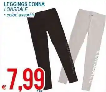 MD Discount Leggings Donna Lonsdale offerta