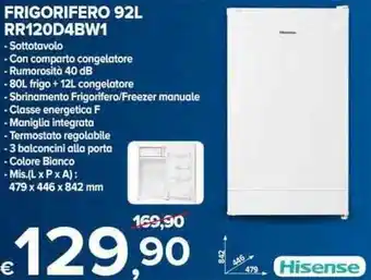 MD Discount Frigorifero 92L RR120D4BW1 offerta