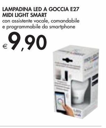 Bennet Lampadina led a goccia e27 midi light smart offerta