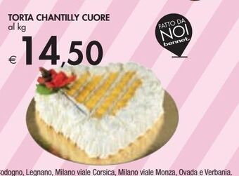 Bennet Torta chantilly cuore offerta