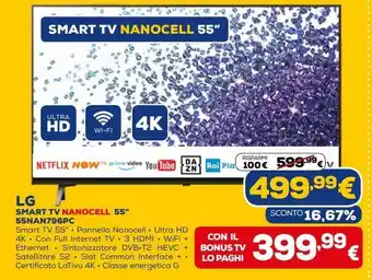 Euronics Smart tv  nanocell 55" lg offerta