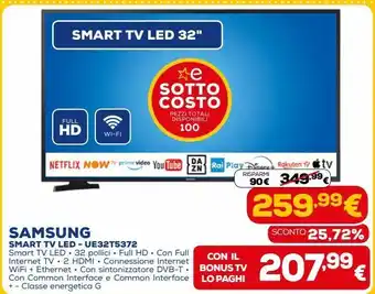 Euronics Smart tv led - ue32t5372 samsung offerta