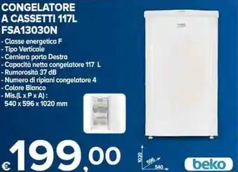MD Discount Congelatore A Cassetti 117L FSA13030N offerta