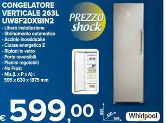 MD Discount Congelatore Verticale 263L UW8F2DXBIN2 offerta