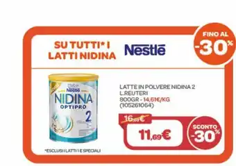 Bimbo Store Nestle' - latte in polvere nidina 2 l.reuteri 800g offerta