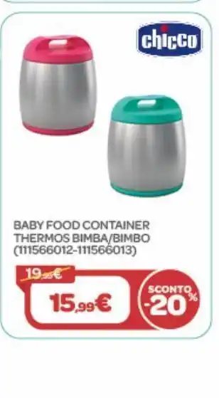 Bimbo Store Baby food container thermos bimba/bimbo	chicco offerta