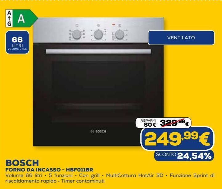 Forno da incasso - hbf011br bosch offerta di Euronics