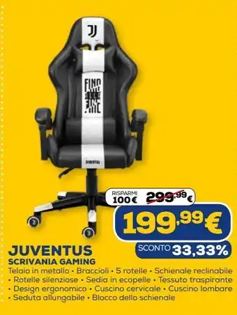 Euronics Scrivania gaming juventus offerta