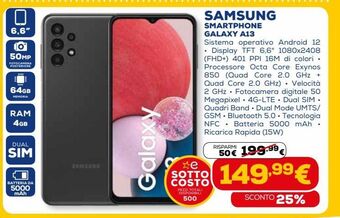 Euronics Smartphone galaxy a13 samsung offerta