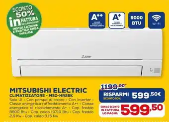 Euronics Climatizzatore - msz-hr25k mitsubishi electric offerta