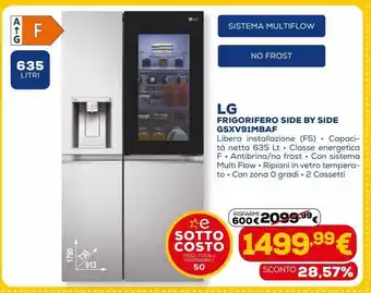 Euronics Frigorifero side by side lg offerta