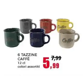 6 Tazzine Caffè 12cl