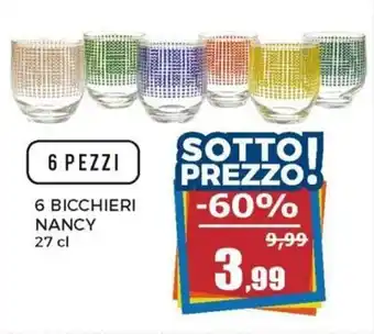 Happy Casa 6 Bicchieri Nancy 27cl offerta