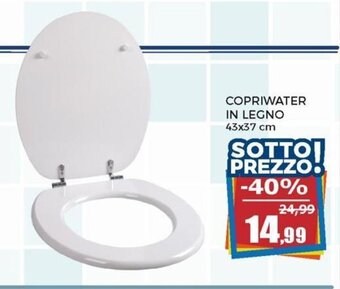 Happy Casa Copriwater in Legno 43x37 cm offerta