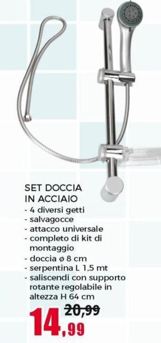 Happy Casa Set Doccia in Acciaio offerta