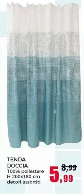 Happy Casa Tenda Doccia 100% poliestere H 200x180 cm offerta