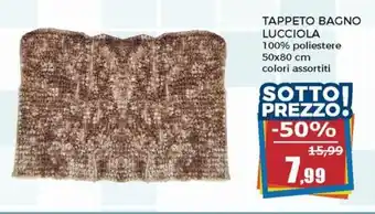 Happy Casa Tappeto Bagno Lucciola 100% poliestere 50x80cm offerta