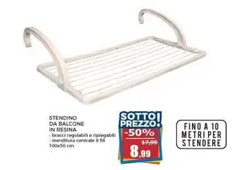 Stendino da Balcone in Resina 100x50cm