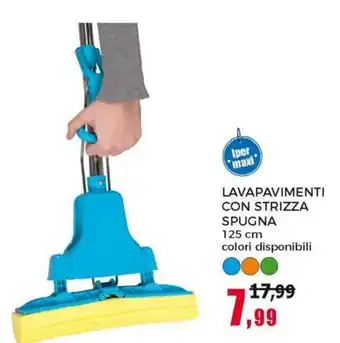 Happy Casa Lavapavimenti con Strizza Spugna 125 cm offerta