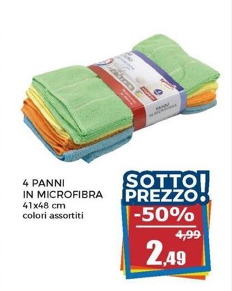 Happy Casa 4 Panni in Microfibra 41x48 cm offerta