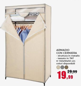 Happy Casa Armadio con Cerniera H 160x90x50 cm offerta