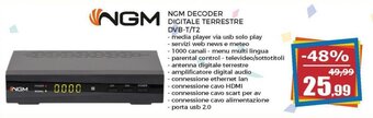 NGM Decoder Digitale Terrestre DVB-T/T2