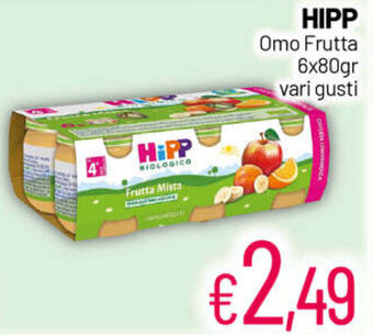Franzy's Hipp Omo Frutta 6x80gr vari gusti offerta