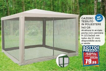 Happy Casa Gazebo Tessuto in Poliestere 140 gr offerta
