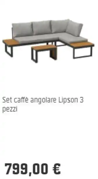 OBI Set caffè angolare Lipson 3 pezzi offerta