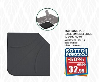 Happy Casa Mattone per Base Ombrellone in Cemento 47x47 cm - 25 kg offerta