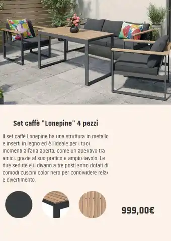 OBI Set caffè "Lonepine" 4 pezzi offerta