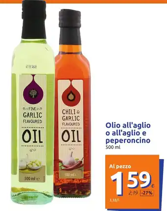Action Olio all'aglio o all'aglio e peperoncino 500 ml offerta