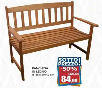 Happy Casa Panchina in Legno H86x120x49 cm offerta