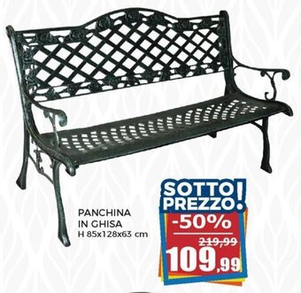 Happy Casa Panchina in Ghisa H 85x128x63 cm offerta