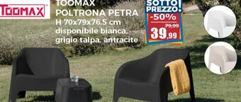 Happy Casa Toomax Poltrona Petra H 70x79x76,5 cm offerta