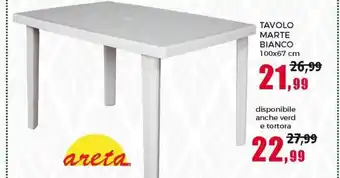 Happy Casa areta Tavolo Marte Blanco 100x67 cm offerta