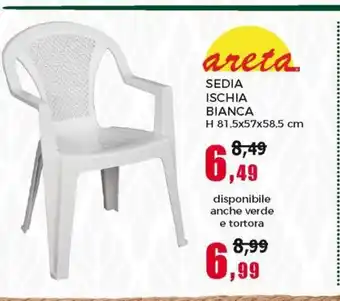 Happy Casa areta Sedia Ishcia Blanca H 81,5x57x58,5 cm offerta