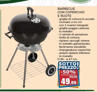 Happy Casa Barbecue Con Coperchio E Ruote offerta