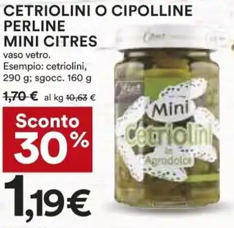 Coop Mini Cetriolini O Cipolline Perline offerta