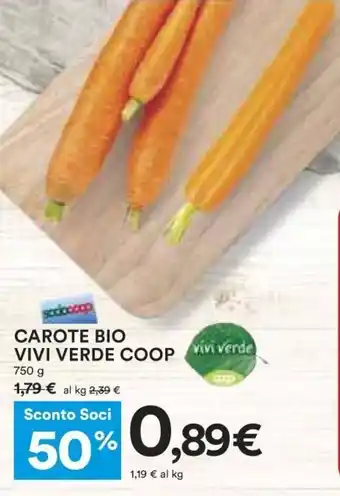 Coop Vivi Verde Carote Bio Coop 750g offerta