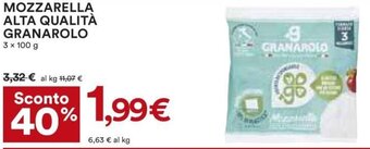 Coop Granarolo Mozzarella Alta Qualità 3 x 100g offerta