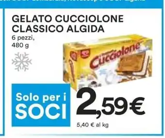 Coop Gelato Cucciolone Classico Algida 6 pezzi 480g offerta