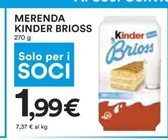 Coop Merenda Kinder Brioss 270g offerta