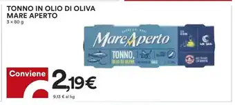 Coop Tonno In Olio Di Oliva Mare Aperto 3 x 80 g offerta