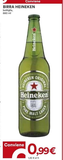 Coop Birra Heineken bottiglia 660 ml offerta